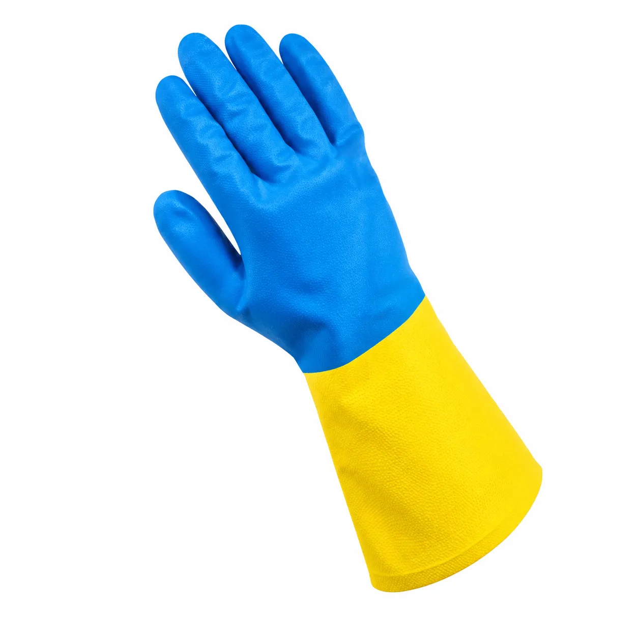 Duocolour Chemical-Resistant Gloves Blue and Yellow in Kenya - Reenka Safety