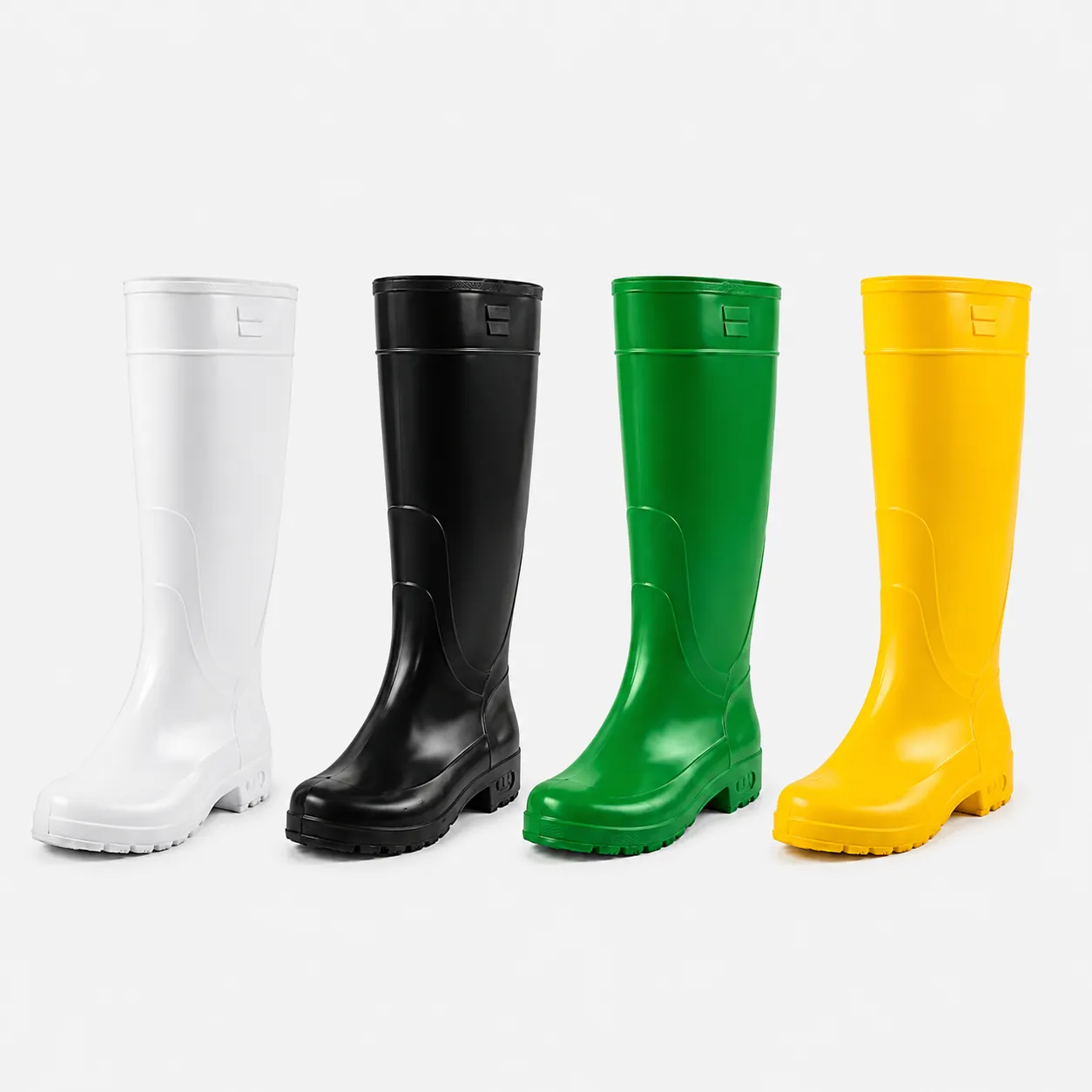 Light Duty Gumboots in black white yellow and green in Kenya - Reenka Safety