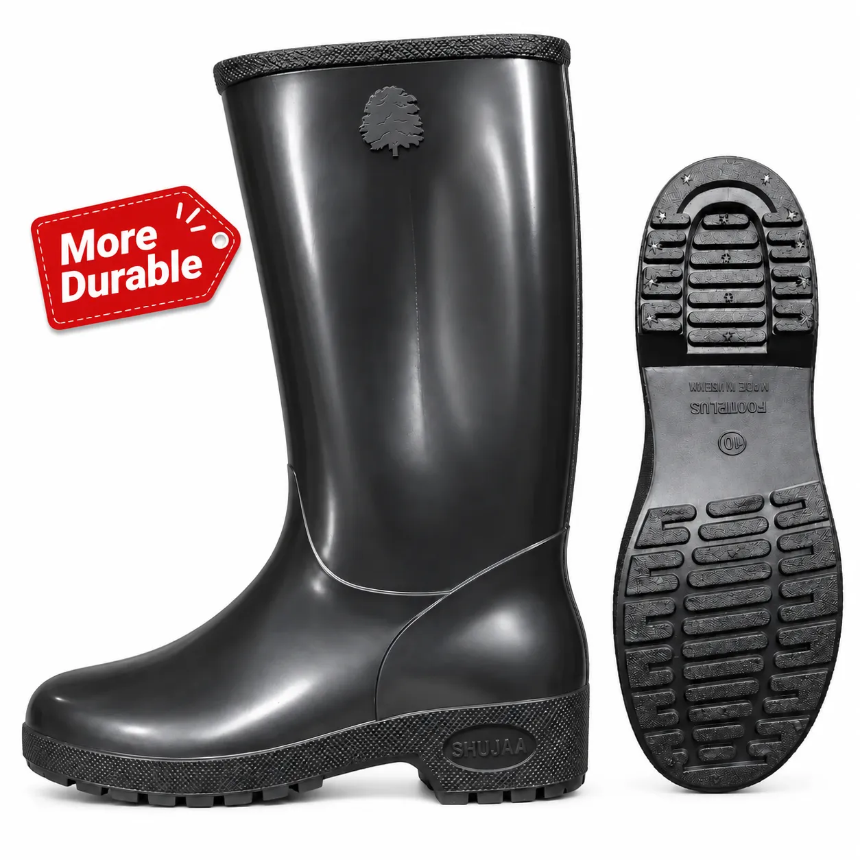 Shujaa Black Gumboot - Light Duty