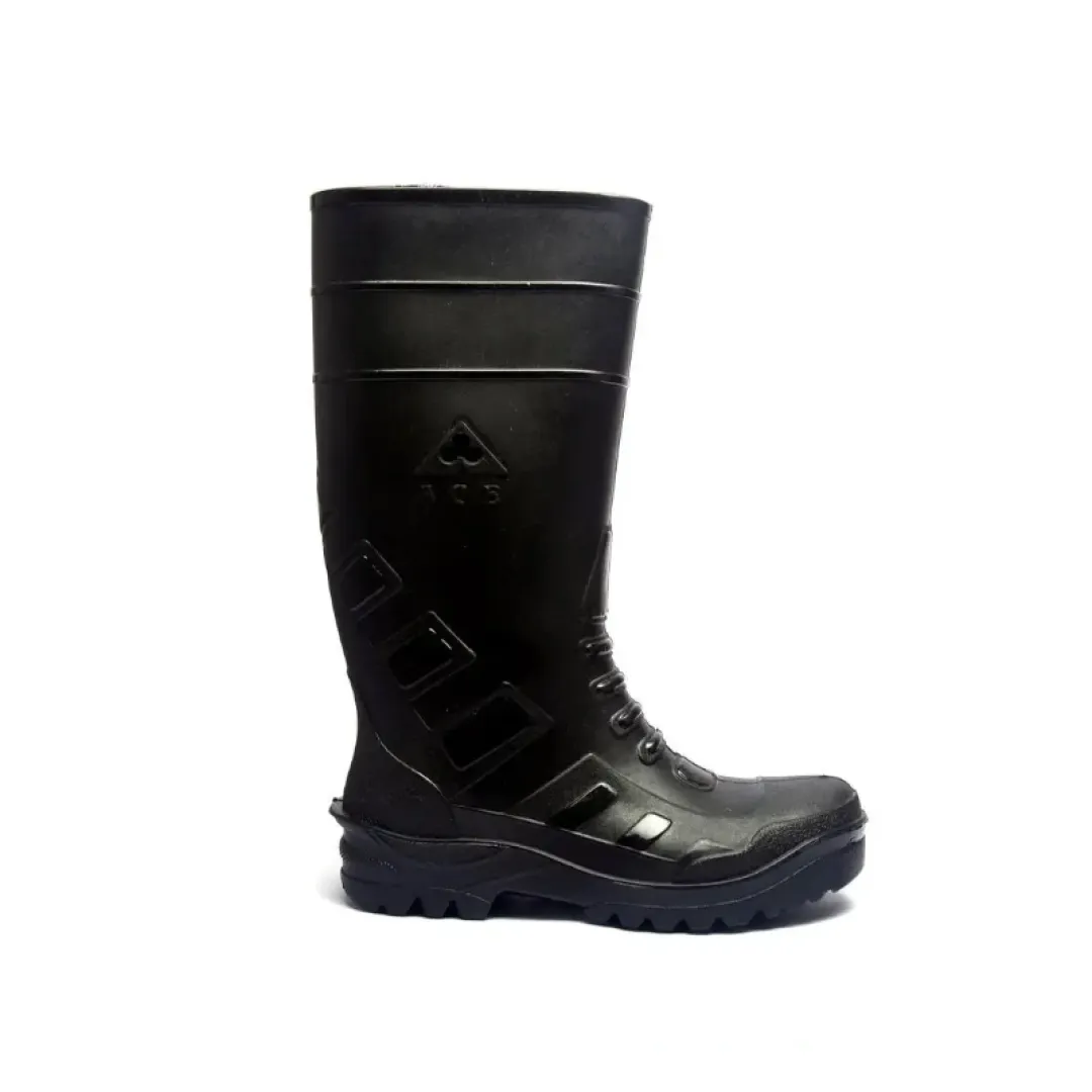 Steel Toe Cap Industrial Gumboots Black ACE in Kenya - Reenka Safety