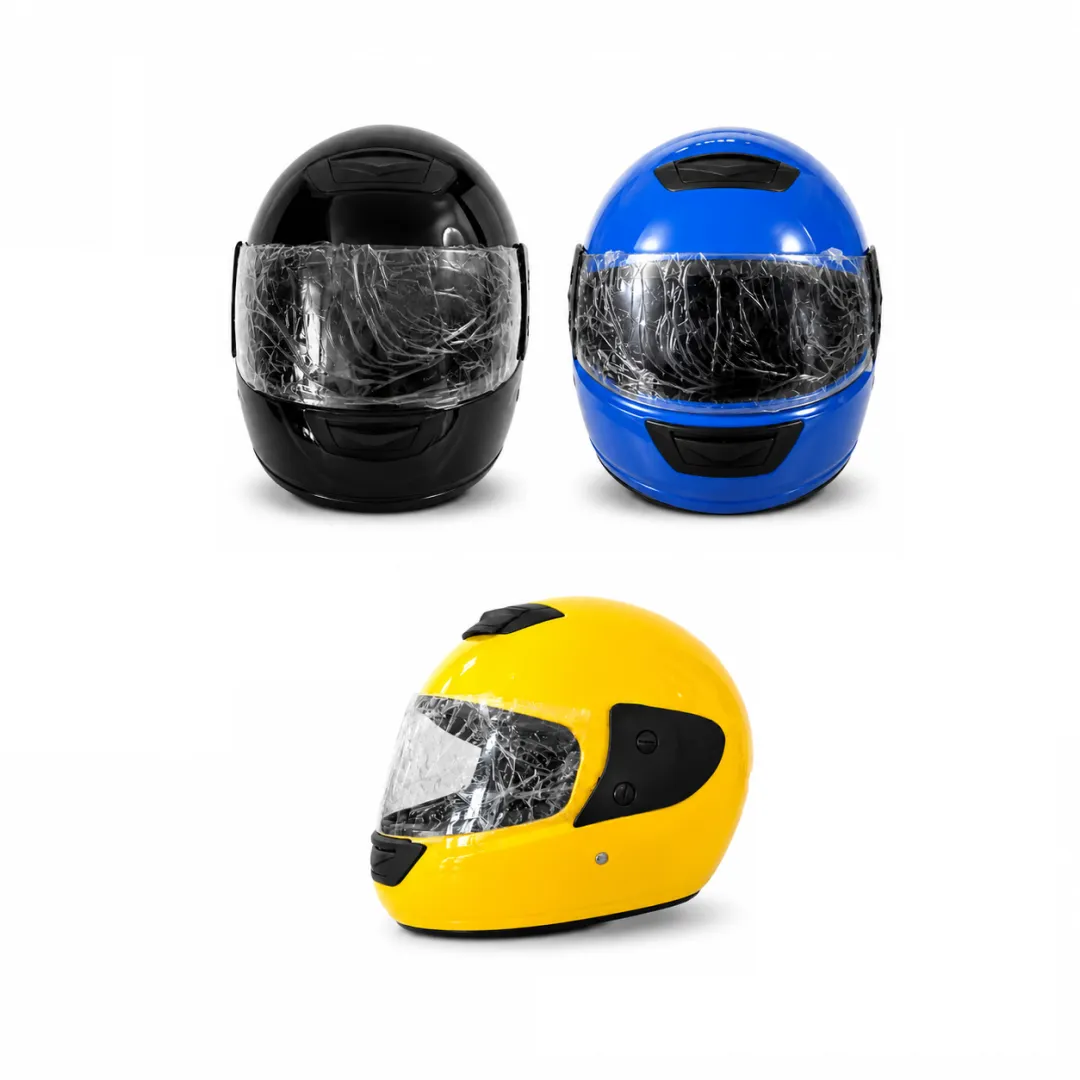 Motorcycle Helmet available in yellow, black and blue in Kenya