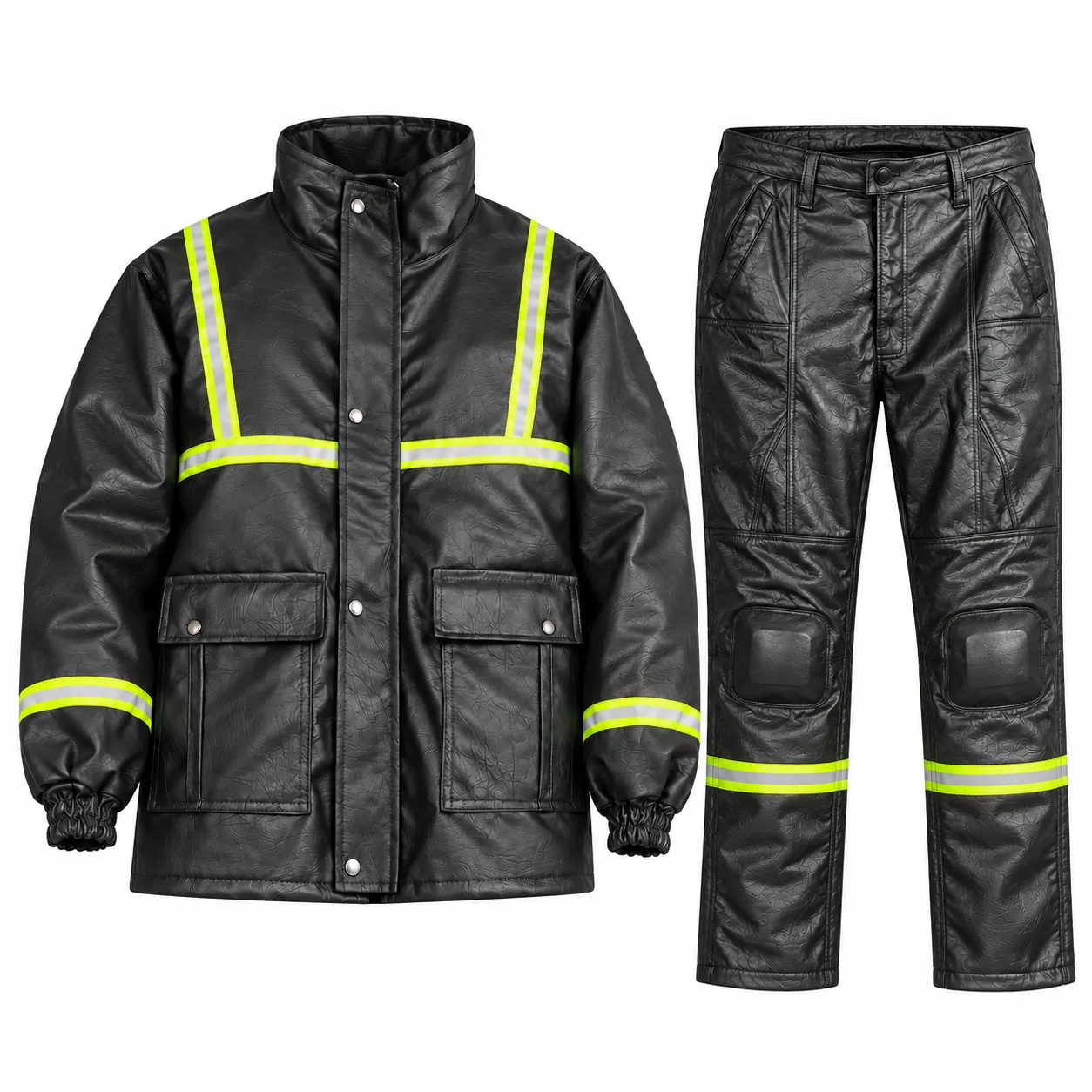 Reflective 2 Piece Leather Motorbike Suit - EX UK