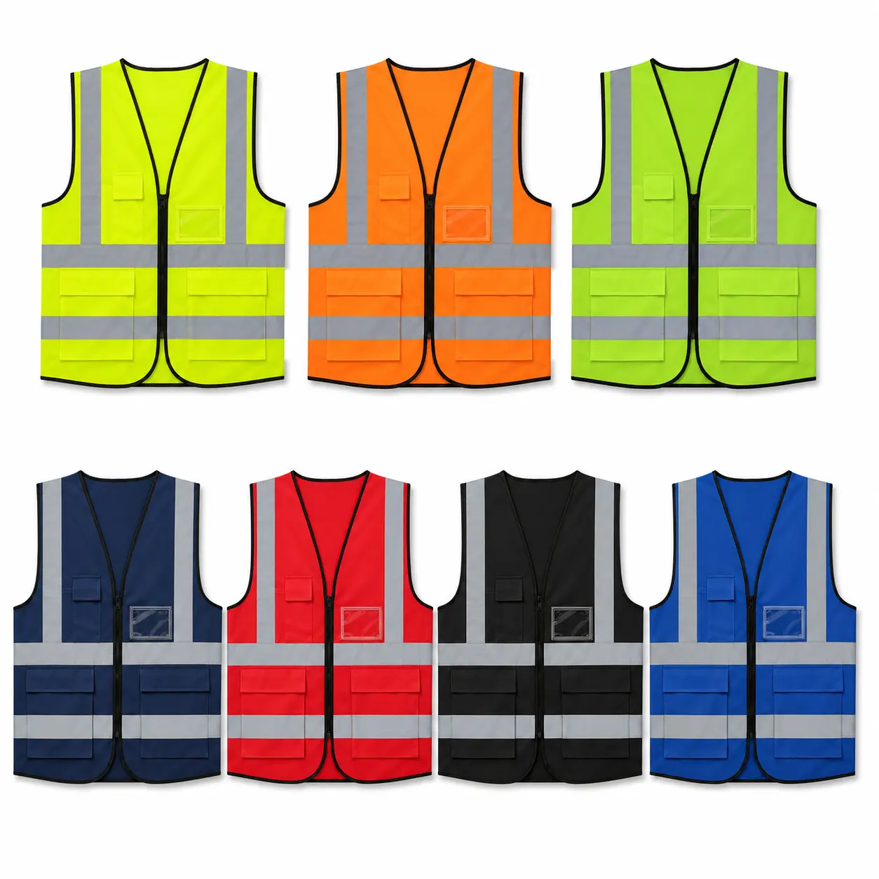 Reflector Vest with Zip & Pockets in Kenya - Reenka Safety