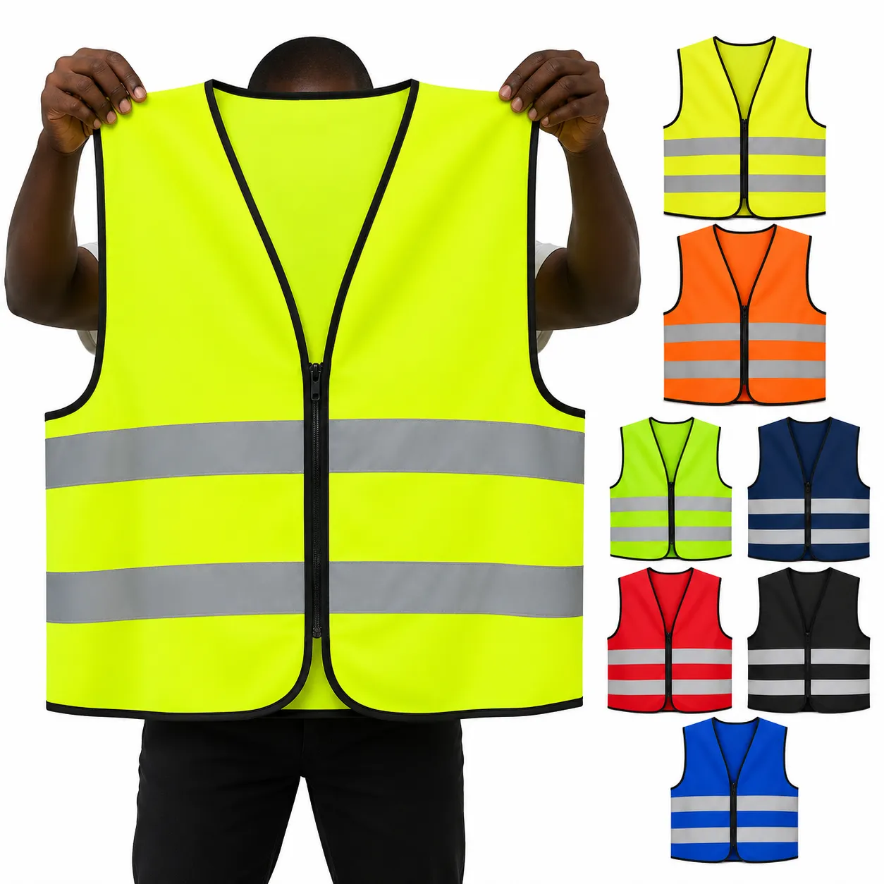 Heavy Duty Reflector Vest – Zipped