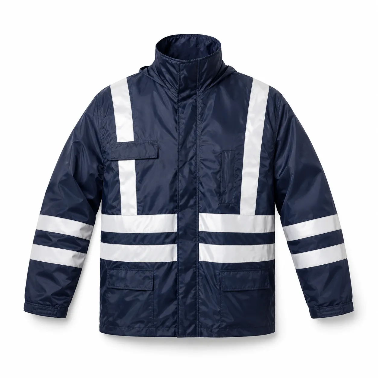 Navy Blue Heavy Reflective Jacket in Kenya - Reenka Safety