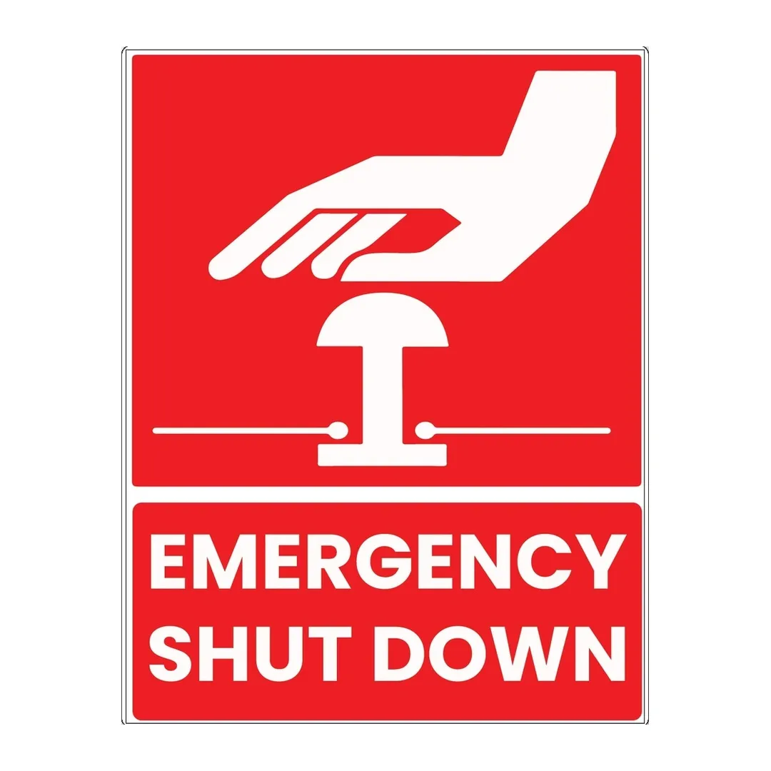 Emergency Shutdown Sign