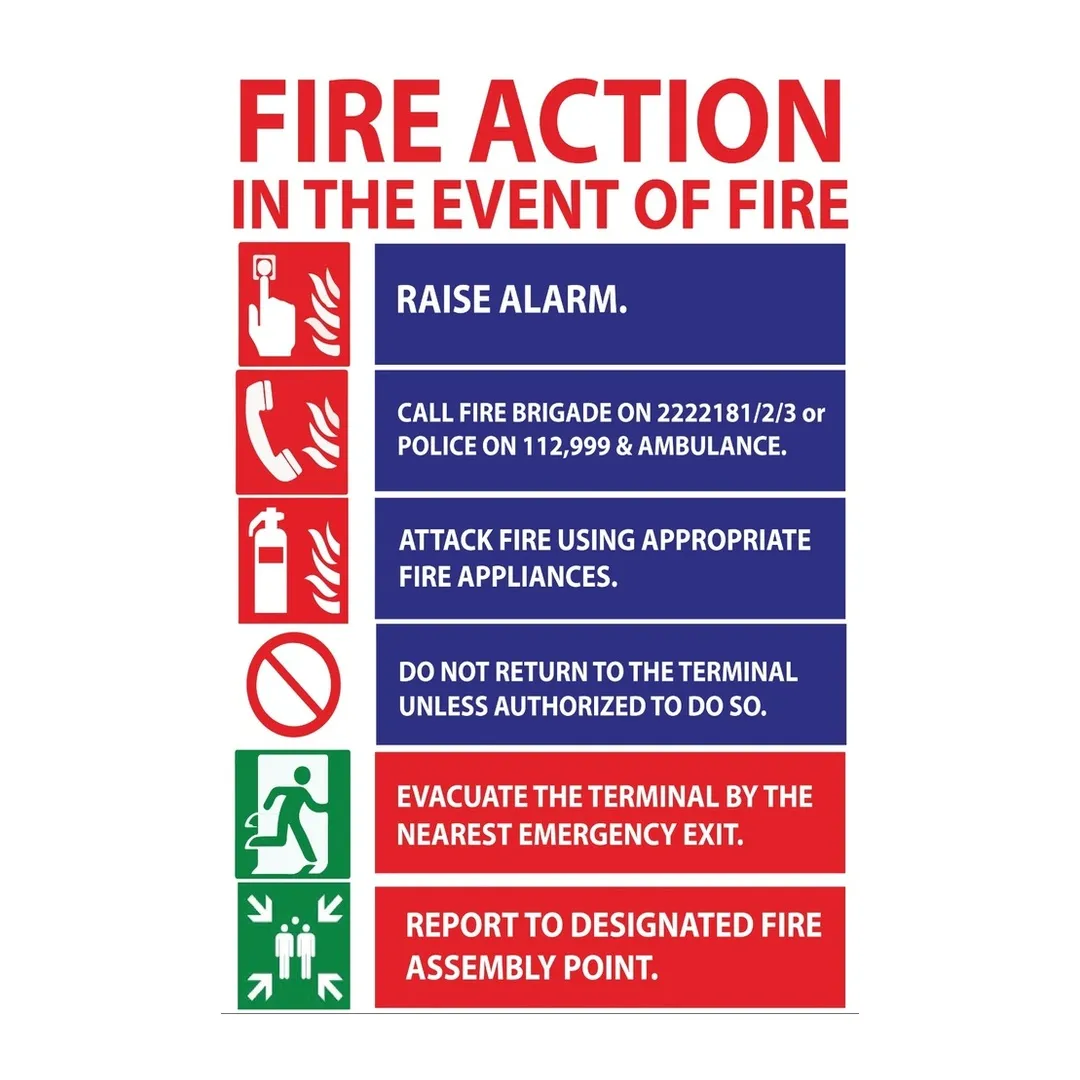 Fire Action Sign