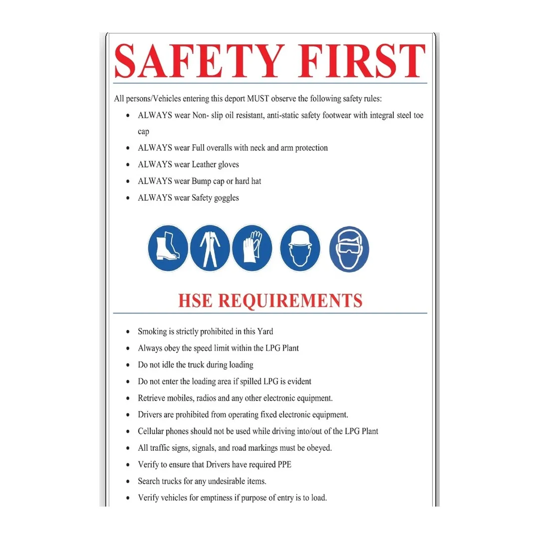 Safety First Sign