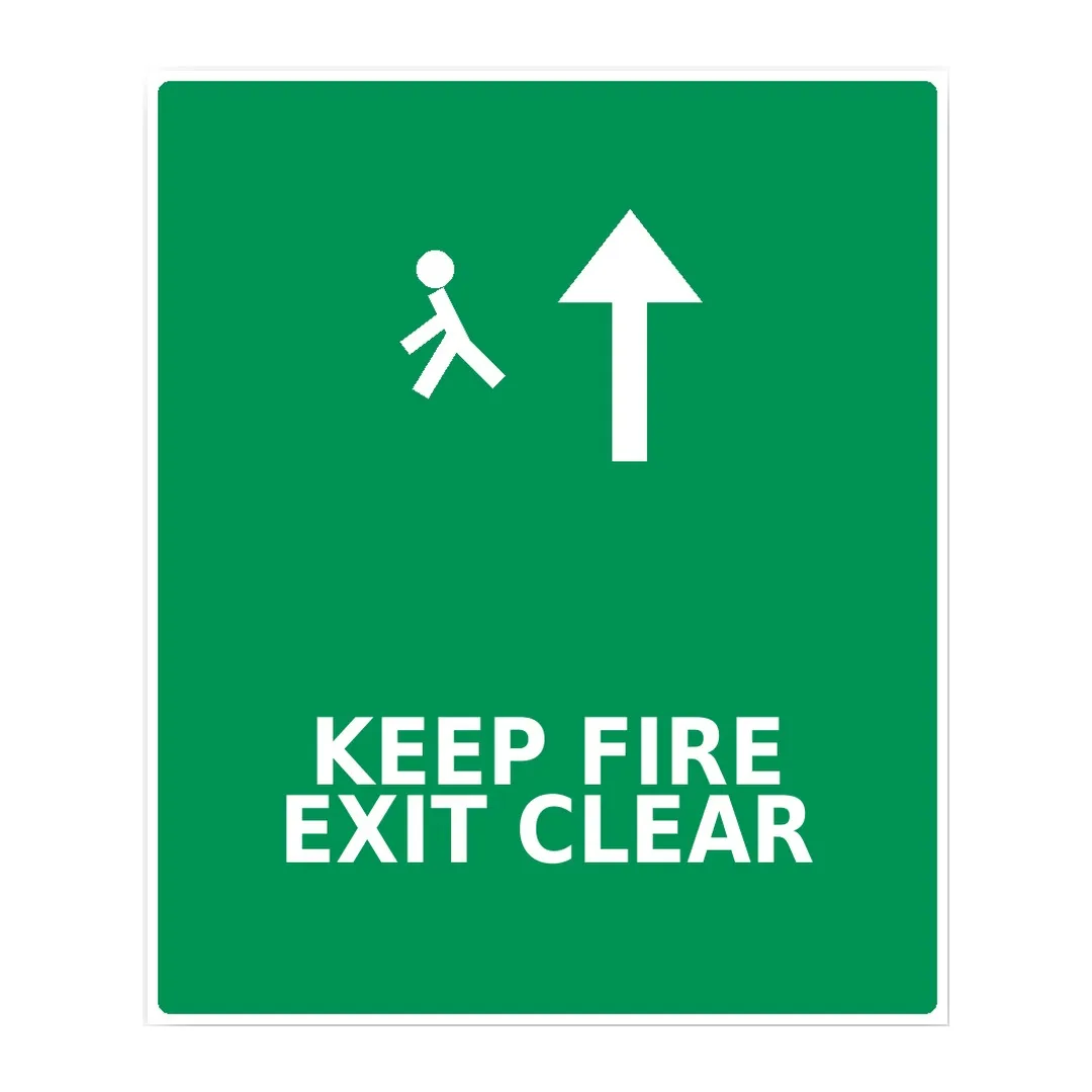 Keep Fire Exit Clear Sign