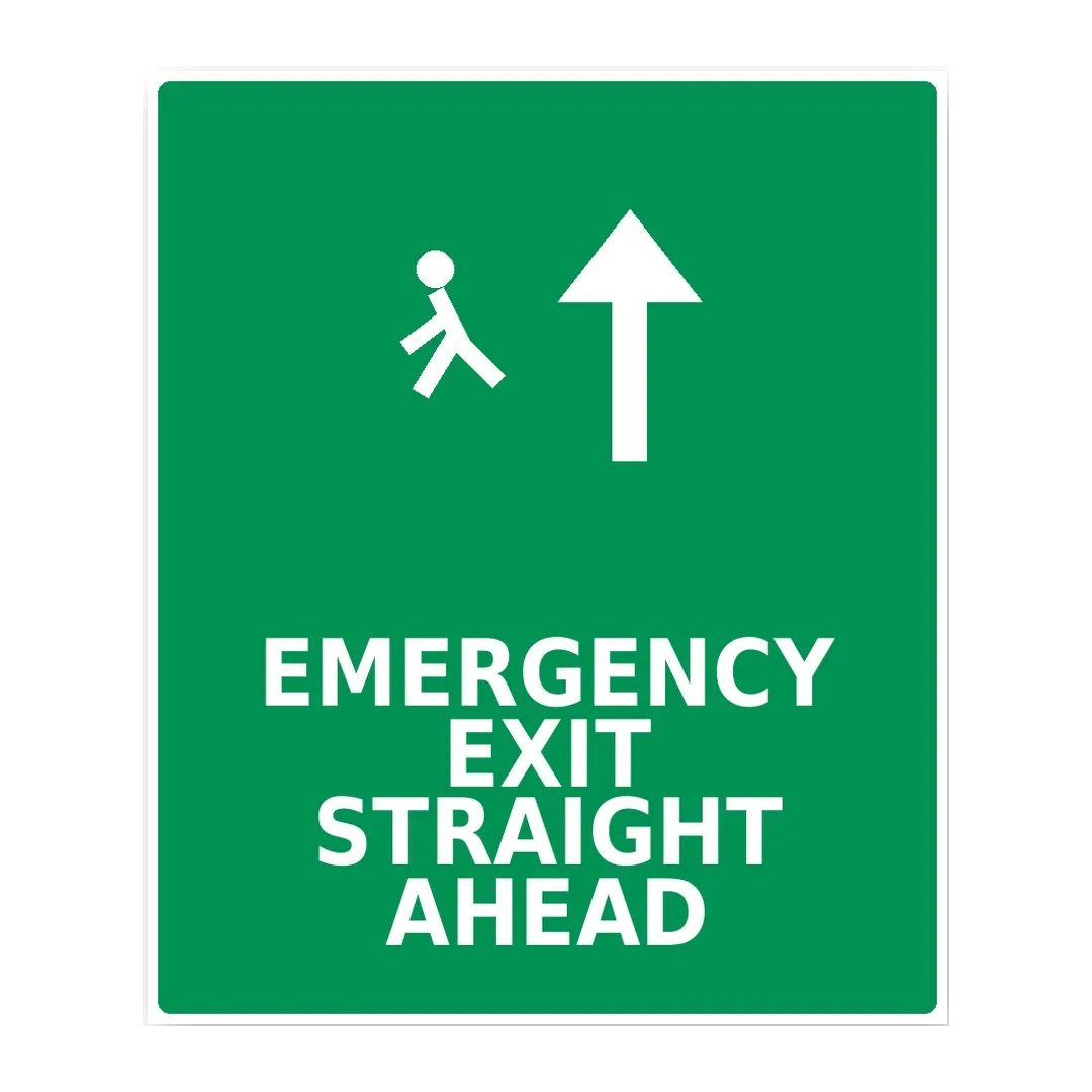 Emergency Exit Ahead Sign